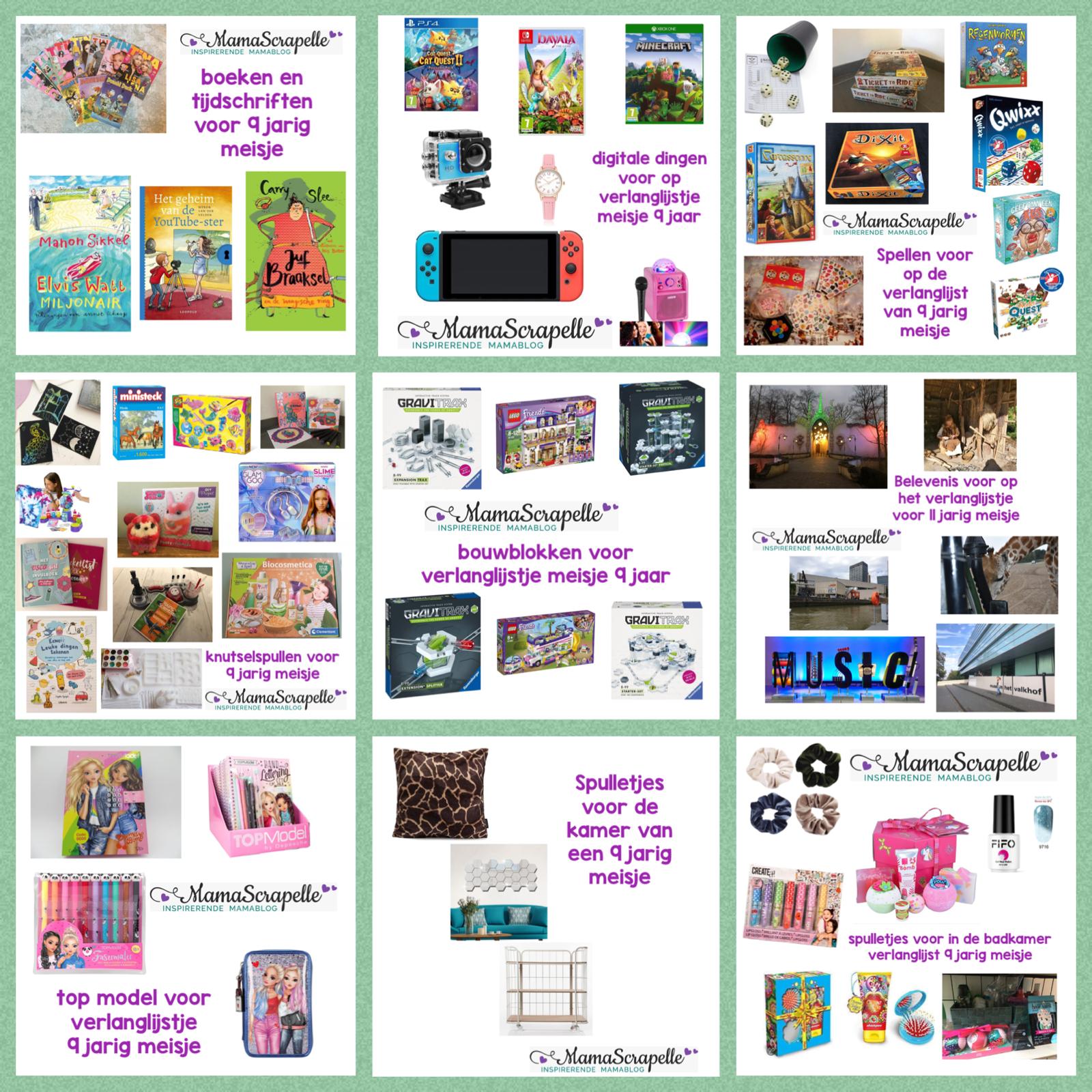 baseren karton Staren Verlanglijst voor 9 jarig meisje - een lijst met cadeau inspiratie -
