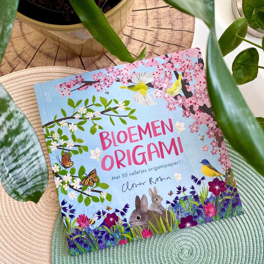 Bloemen origami boek vouwvellen leren vouwen lemniscaat prentenboek cover boek