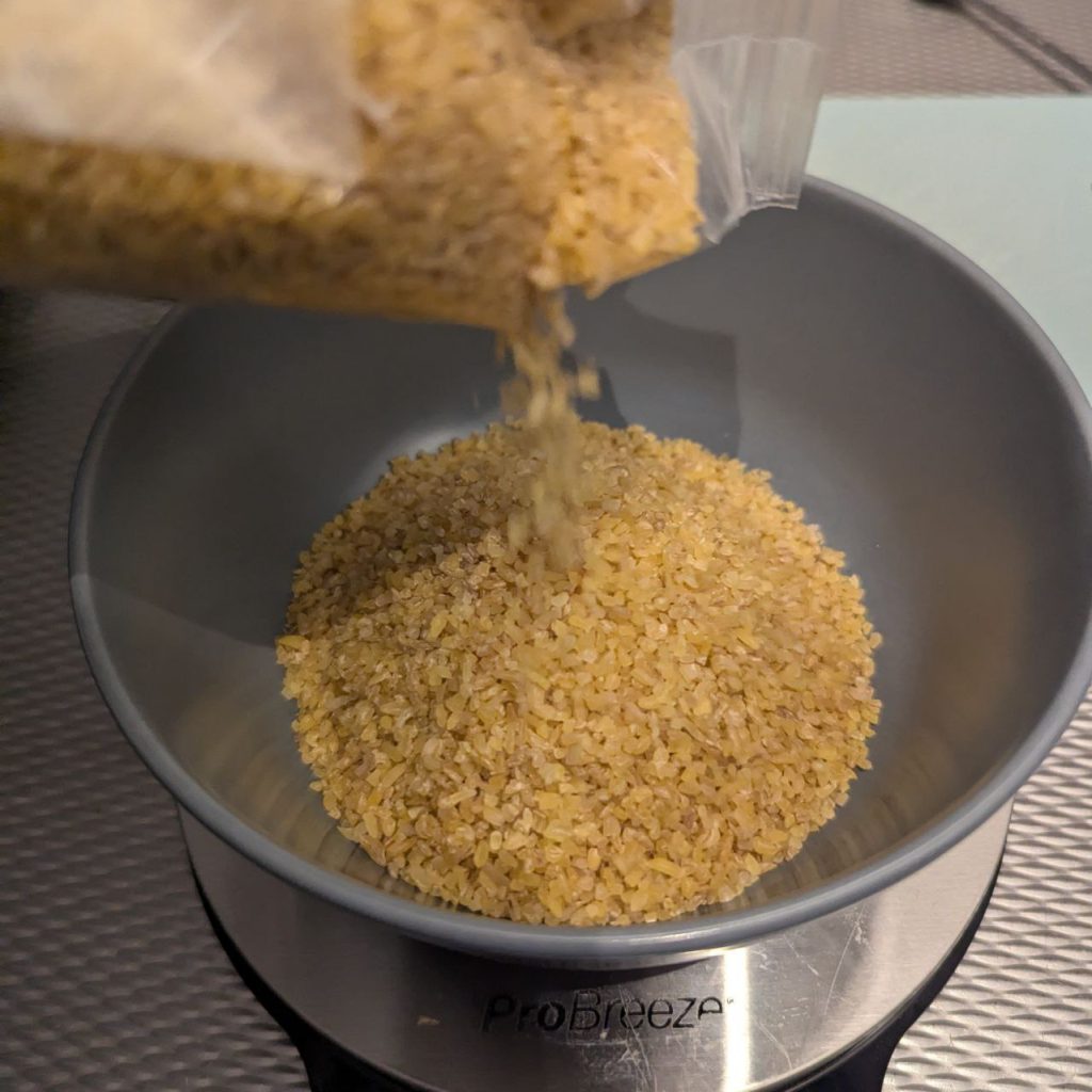 bulgur afwegen